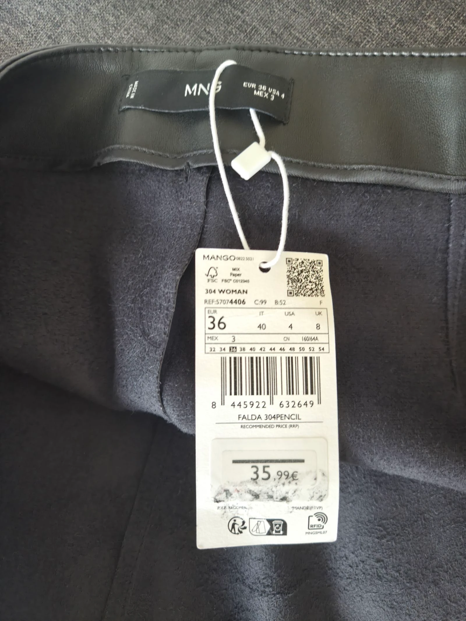 Falda larga negra nueva Talla 36 – photo 4